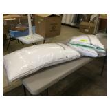 20x36 pair of bed pillows 100% polyester fill