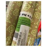 5 rolls 3D printed kraft wrapping paper