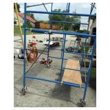 2 sections rolling scaffolding with 2 walkboards
