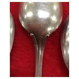 lot of 3 sterling silver serving spoons and