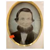 Hand colored portrait framed 9x11