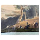 Early Hand Colored Riparian Scene, 20x15"