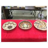 Lot of 3 Woven Baskets, Peruvian Indian