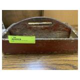 Cutlery Tray, Divided, Old Red Paint