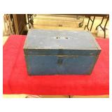 Primitive Box in Old Blue Paint