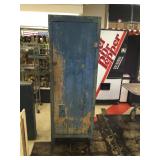 Chimney Wall Cupboard, Old Blue Paint, Original
