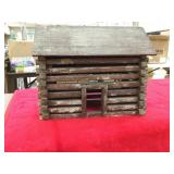 Folk Art Log Cabin, 16x9x14"