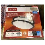 Ostwin LED Flush Mount Light, 12", 1400 Lumen
