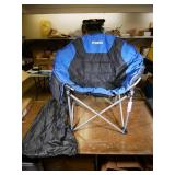 Blue & Black Enkeeo Folding Chair