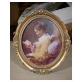 Guilded Frame with Painting of a Girl