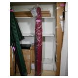 Maroon Patio Umbrella with Solar Panel & LED Light