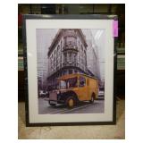 Framed Panel Van In City Print