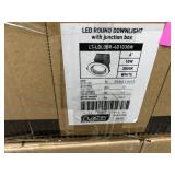 LED Round Down Light with Junction Box, 12 ct