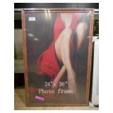 Lot of 2 Picture Frames, 24x36" & 19x27"