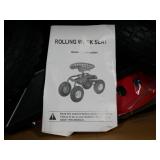 Rolling Work Seat with Air Tires,