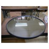 32" Round Black Mirror