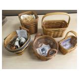 5 Longaberger baskets