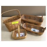 4 Longaberger baskets