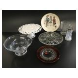 cake plate pitcher plates clear glass
