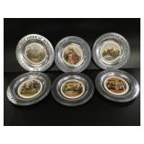 6 pewter American Bicentennial plates