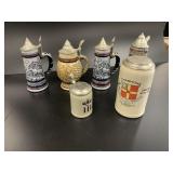 6 German and Avon Steins