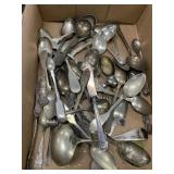 Mixed lot of flatware souvenir spoons and more