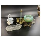 Fenton, Crystal, Baldwin brass