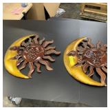 Lot 2 Metal Sun Signs