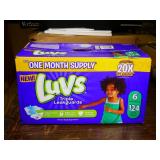 1 Month Supply of Luvs Size 6 Diapers
