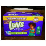 1 Month Supply of Luvs Size 6 Diapers