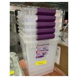 5 Sterilite Clear View Totes, 27 qt, No Lid