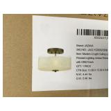 Modern ceiling mount pendant etched linen and