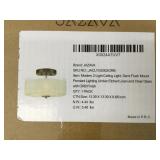 Modern ceiling mount pendant etched linen and