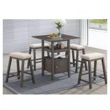 Derby Counter Table and 4 Stools, Assembly