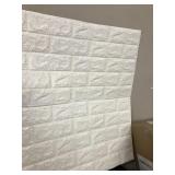 20 Stick on White Brick Panels