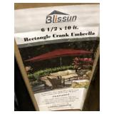 6.5x10 Rectangle Crank Umbrella By Blissun