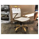 white leather office chair needs repair