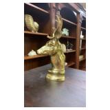 Brass Stag Head Bookend