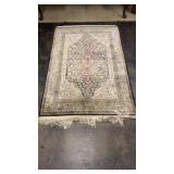 Persian Area Rug, 61"x42", Fringe is Off of One