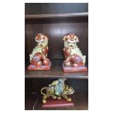 Pair of Foo Dogs, 12" Tall
