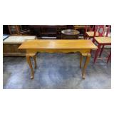 Oak Console Table, 52"x16"x29"