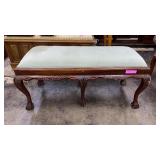 Chippendale style End of Bed Bench, Wear on