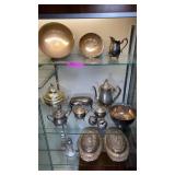 Lot of Silver Plated Items, Bowls, Pitchers, Cream