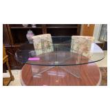 Modern Brass & Glass Coffee Table