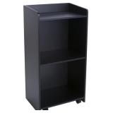 AdirOffice Black Hostess Stand with Wheels