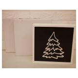 2 Christmas Tree LED Wood Panel Wall Art