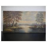 Signed Oil on Canvas of Landscape