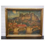 Vintage Lithograph with Gilded Frame