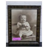 Framed Vintage Photo of Small Child