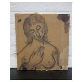 Monochromatic Painting of Woman